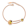 Sunshine Daisy Pendant Bracelet in Rose Gold Layered Steel Jewellery