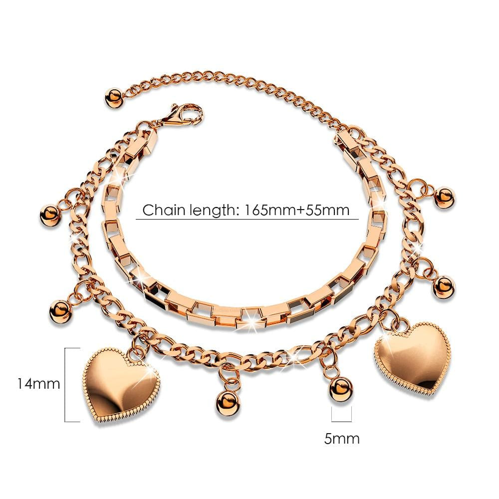 Signature Love in Rose Gold Layered Steel Jewellery