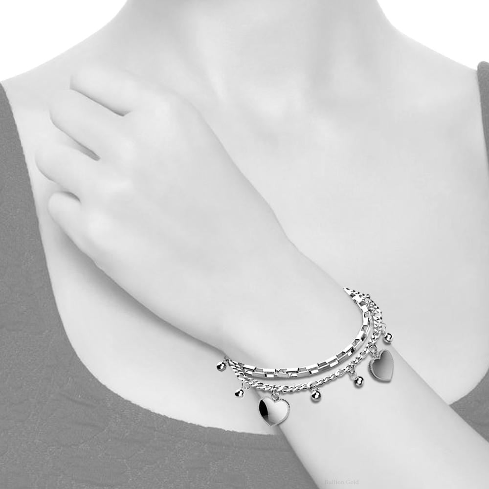 Signature Love in White Gold Layered Steel Jewellery