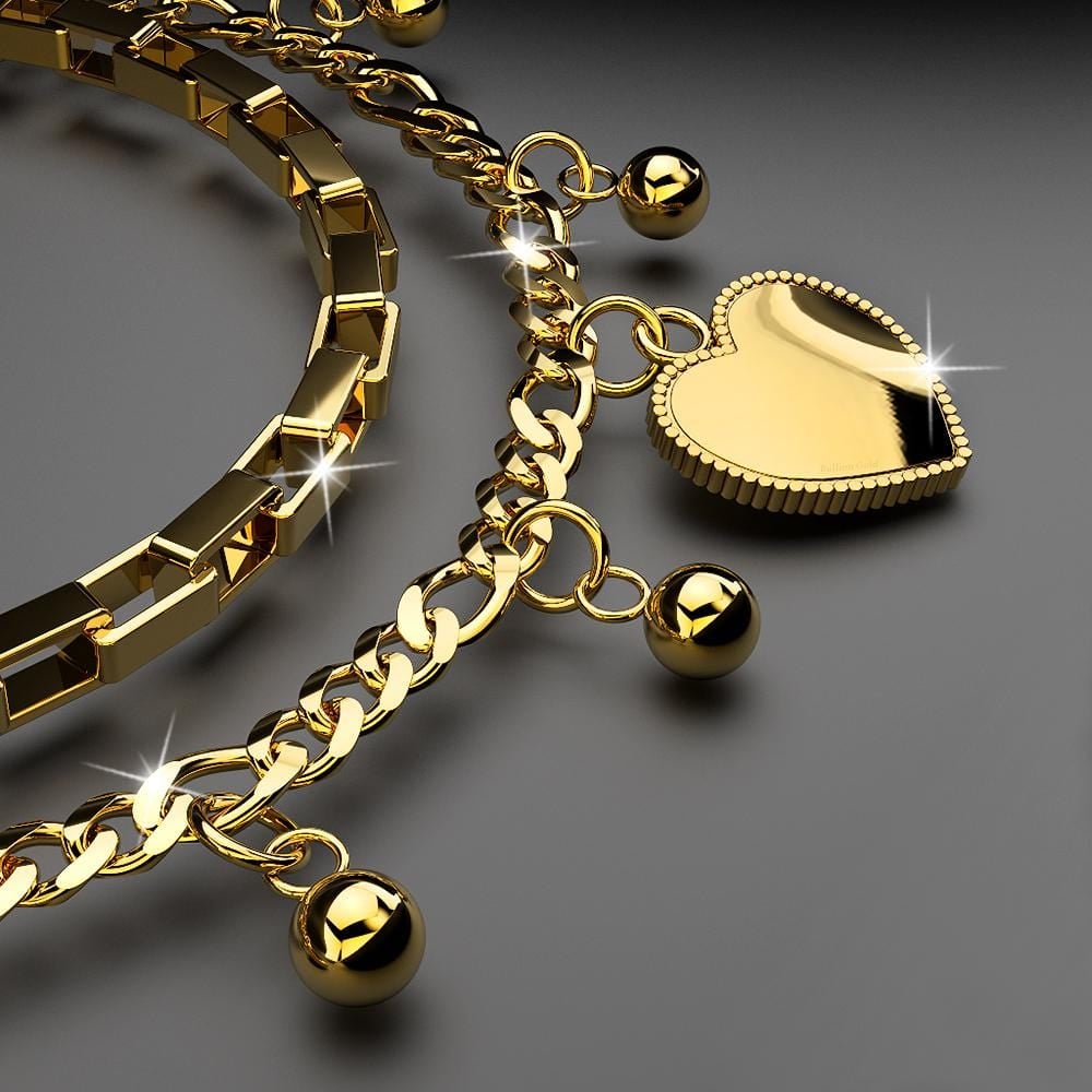 Signature Love in Gold Layered Steel Jewellery