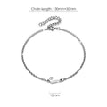 Bold Alphabet Letter Initial Charm Bracelet in White Gold Tone