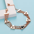 Arestas Geometric Layered Chain Bracelet