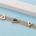 Arestas Geometric Layered Chain Bracelet