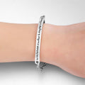 Mother's Love Inscriptions White Gold Bar Bracelet