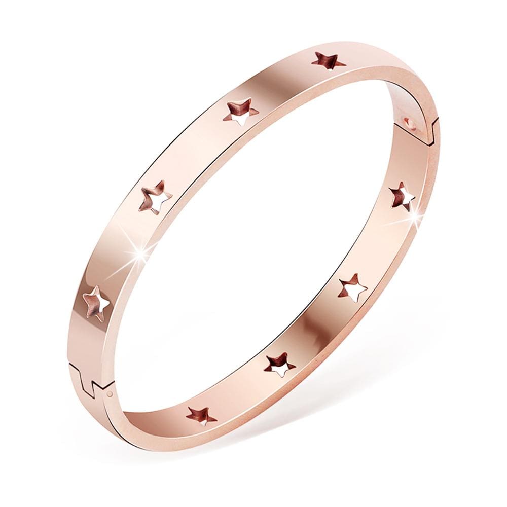 Bellatrix Star Rose Gold Layered Bangle