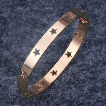 Bellatrix Star Rose Gold Layered Bangle