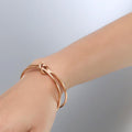 Forever Knot Rose Gold Cuff Bangle