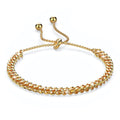 Medusa Weave Link Gold Chain Slider Bracelet