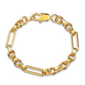 Roxanne Oval Link Paperclip Chain Gold Bracelet