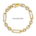 Roxanne Oval Link Paperclip Chain Gold Bracelet