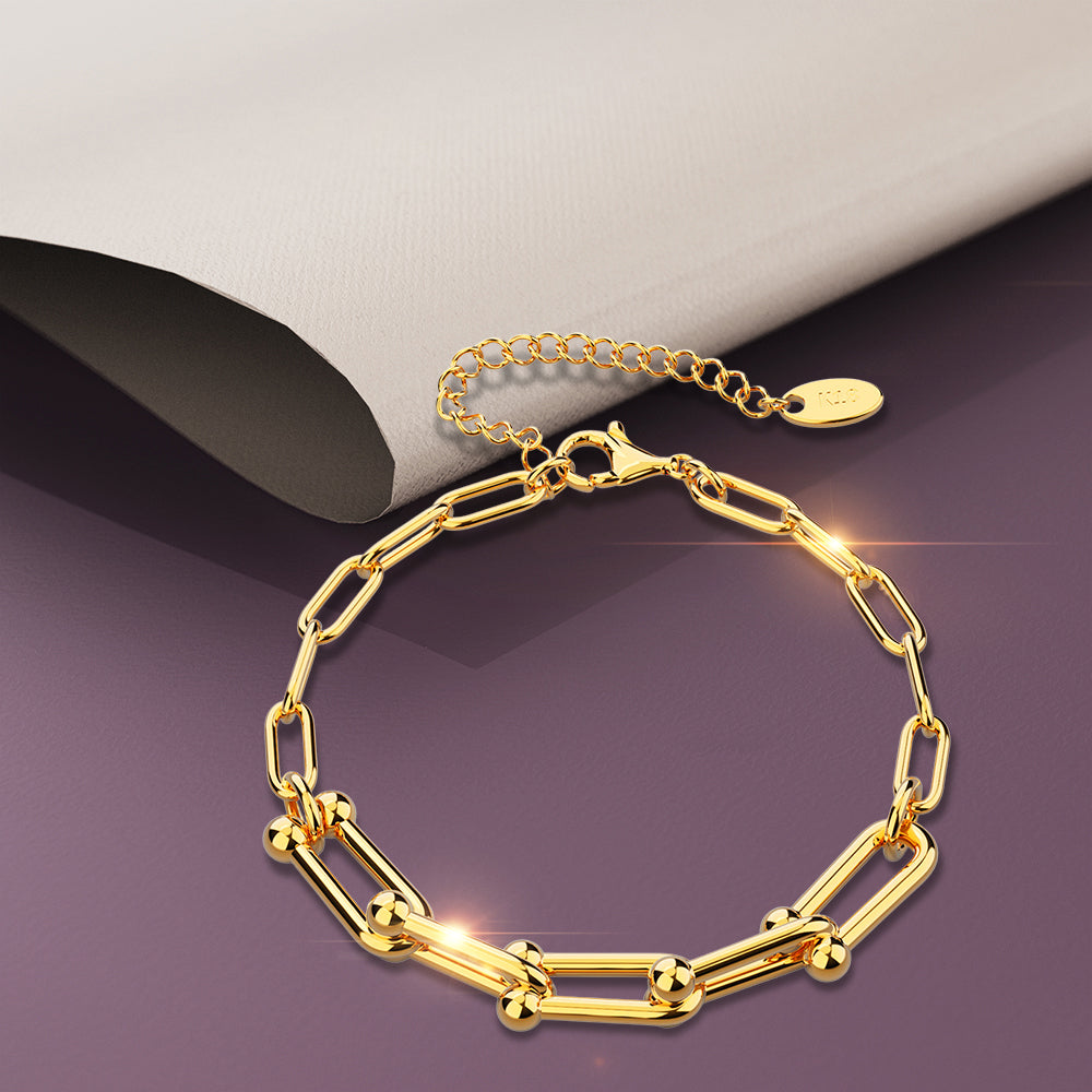 Lovelock U Link Chain Bracelet in Gold