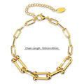 Lovelock U Link Chain Bracelet in Gold