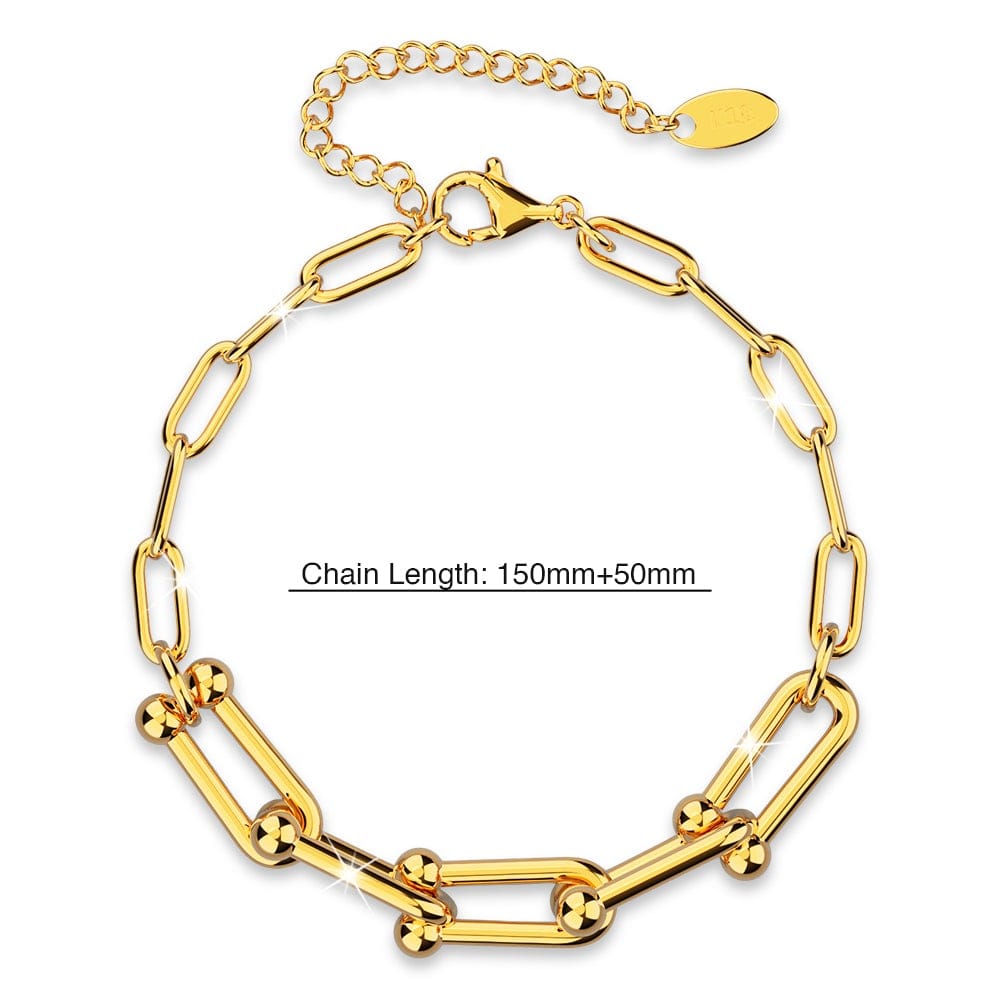 Lovelock U Link Chain Bracelet in Gold