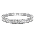 Ballerina Baguette Set Bracelet in White Gold