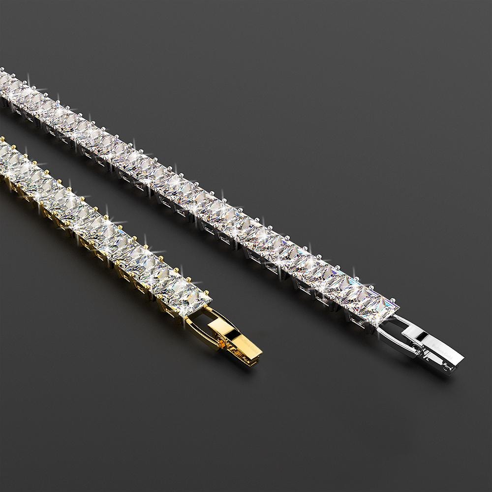 Ballerina Baguette Set Bracelet in White Gold