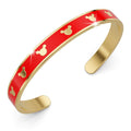 Mickey Mini Enamel Cuff Bangle Red Gold Titanium - Brilliant Co