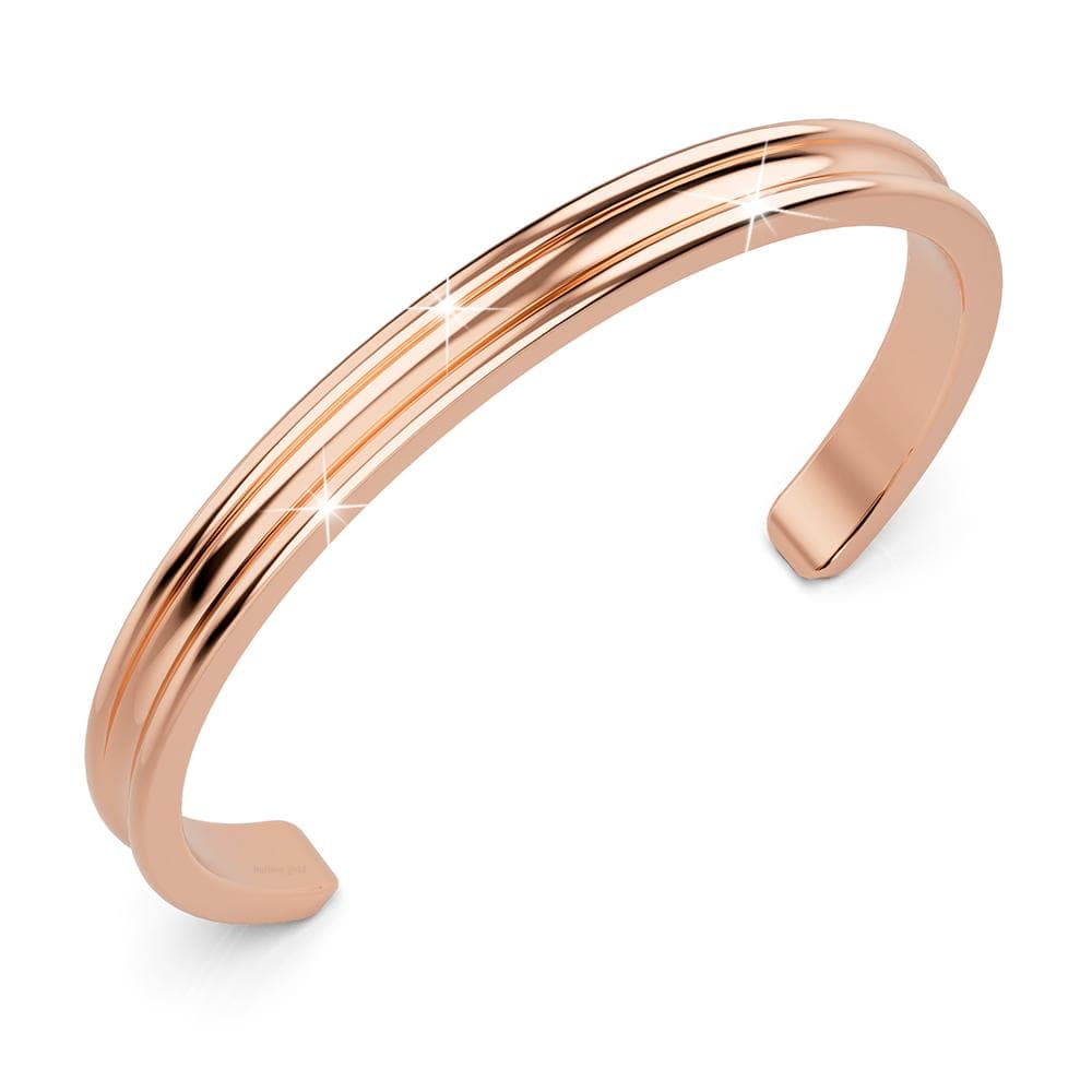 Lisa Luxe Cuff Bangle Rose Gold Titanium - Brilliant Co