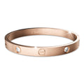 Carrie Stainless Steel Bangle in Rose Gold
