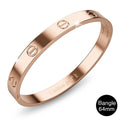 Carmello Stainless Steel Bangle in Rose Gold - 64mm