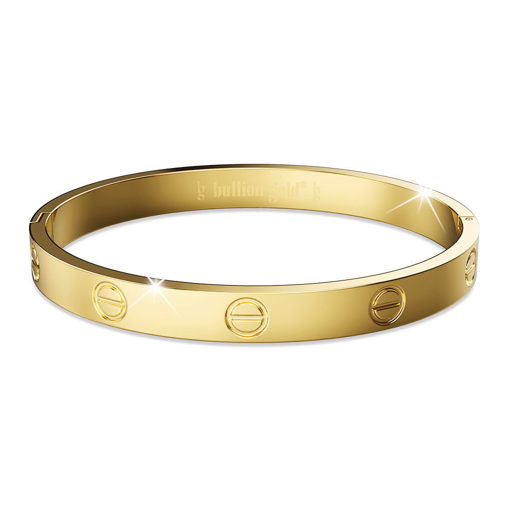 Carmello Stainless Steel Bangle in Gold