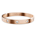 Cecelia Stainless Steel Bangle in Rose Gold - 64mm