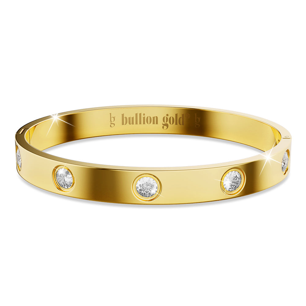 Cecelia Stainless Steel Bangle in Gold - 64mm