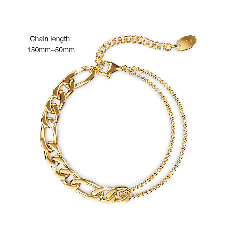 Classic Figaro Ball Chain Bracelet