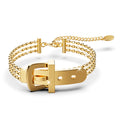 Luca Gold Buckle-Pendant Bracelet