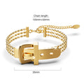 Luca Gold Buckle-Pendant Bracelet