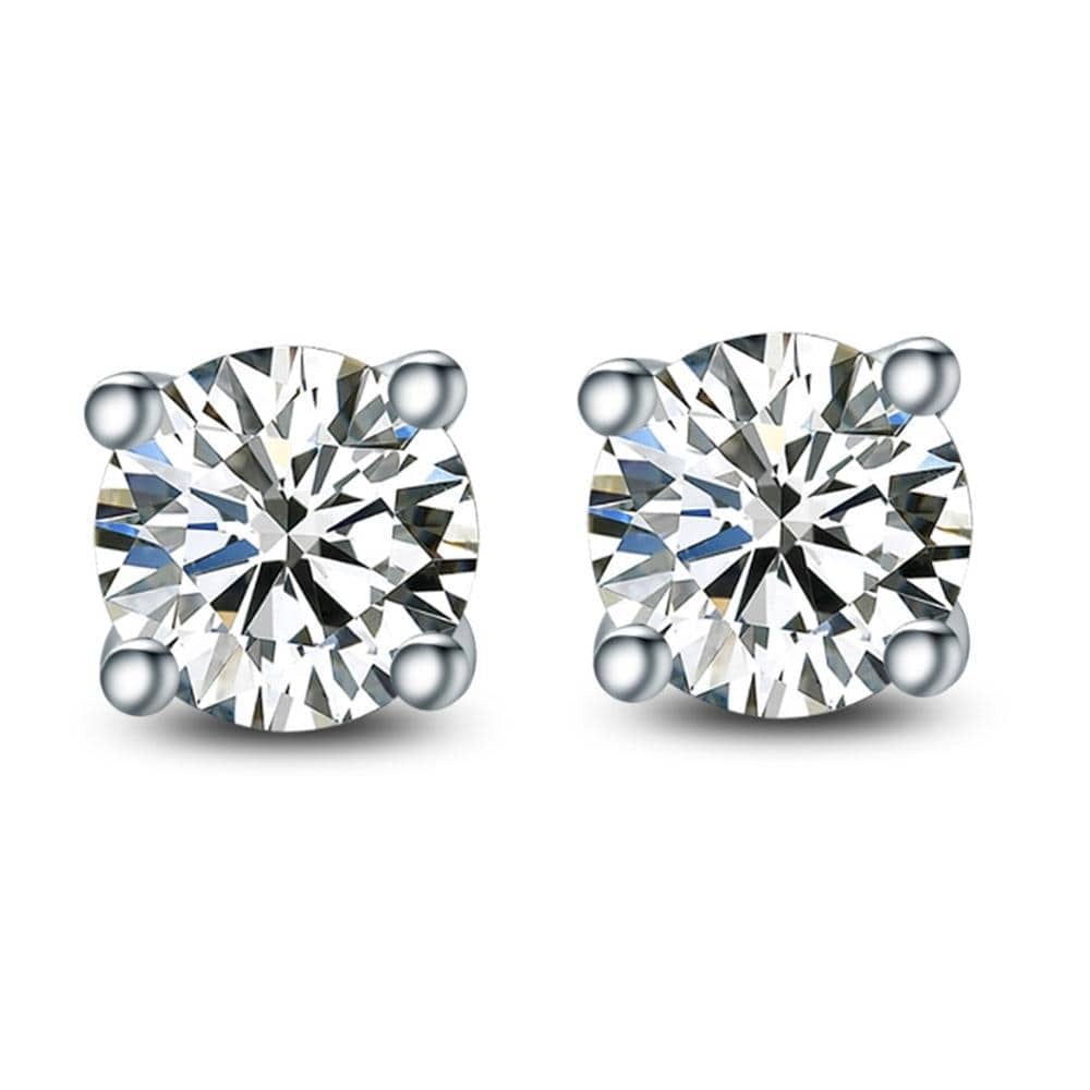 Essential Studs White Gold - Brilliant Co