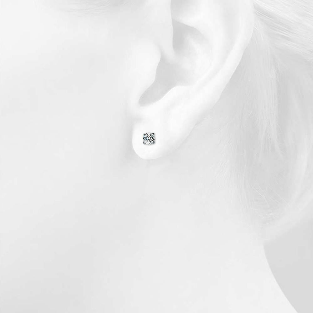 Essential Studs White Gold - Brilliant Co