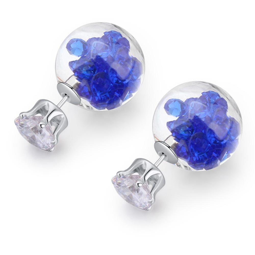 Stardust Bubble Earrings Blue