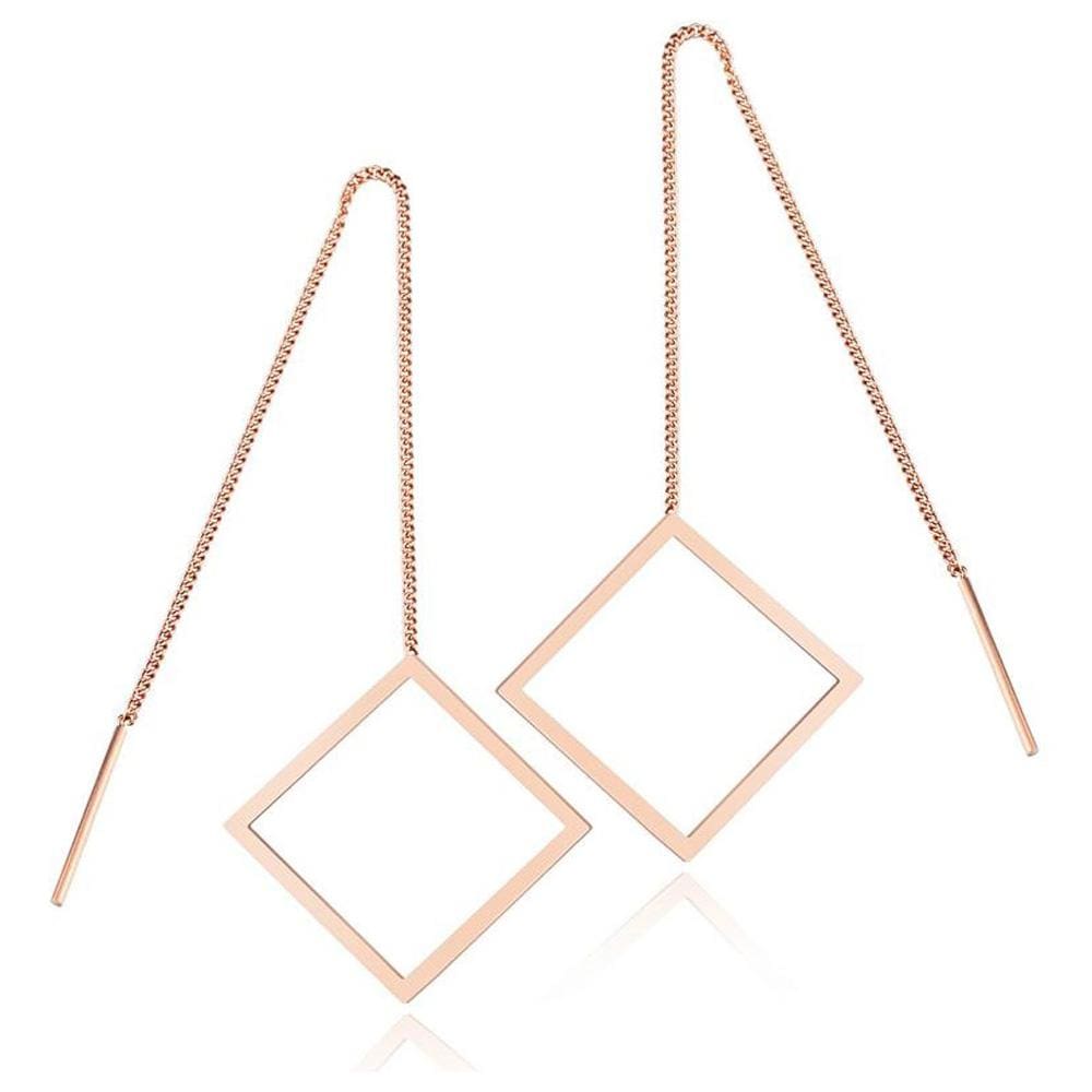 Quad Geo Threader Earrings - Brilliant Co