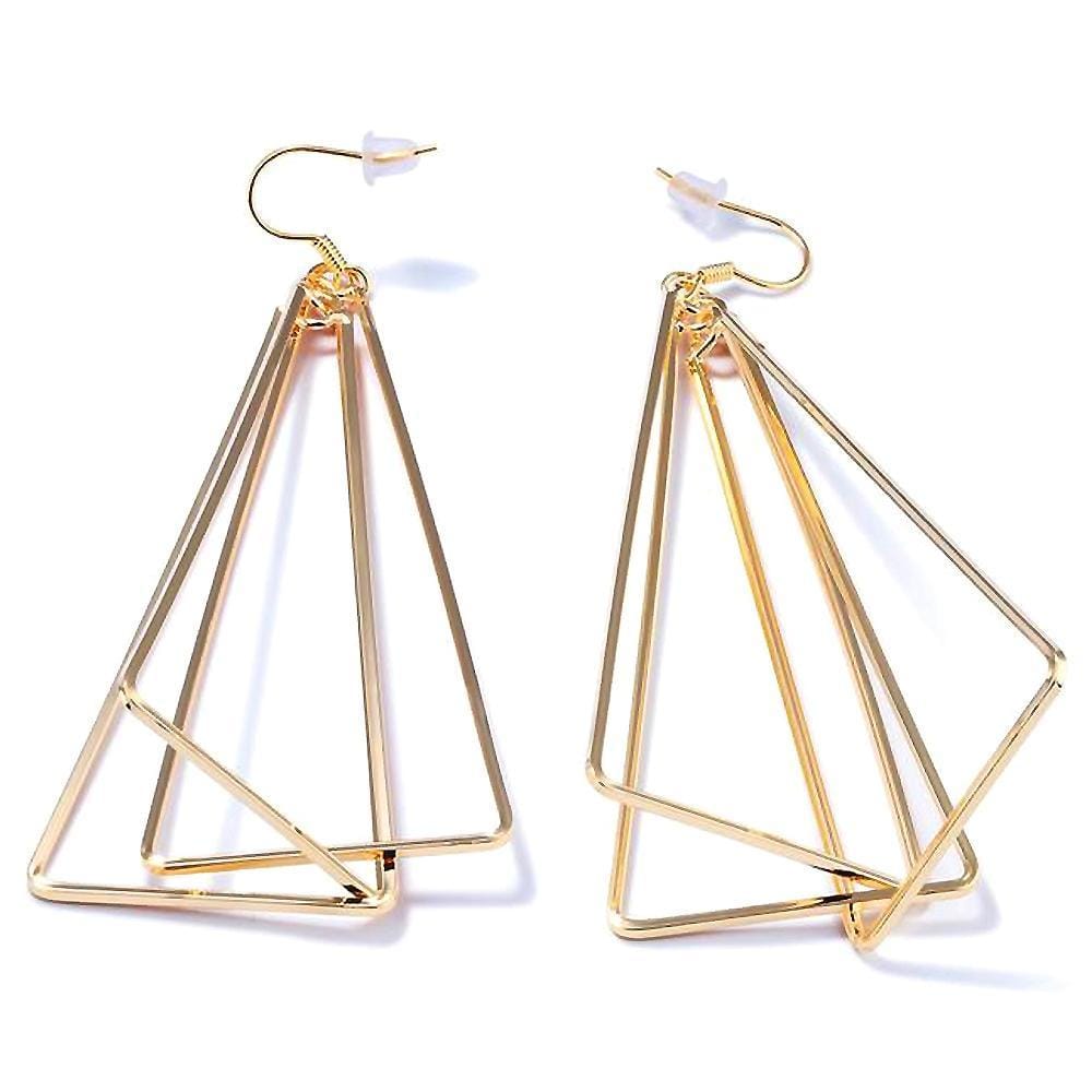 Trio Triangle Dangle Earrings - Brilliant Co