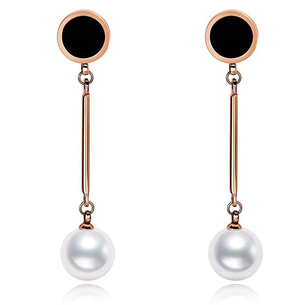 Fame Dangle Earrings Round Pearls - Brilliant Co