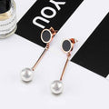 Fame Dangle Earrings Round Pearls - Brilliant Co