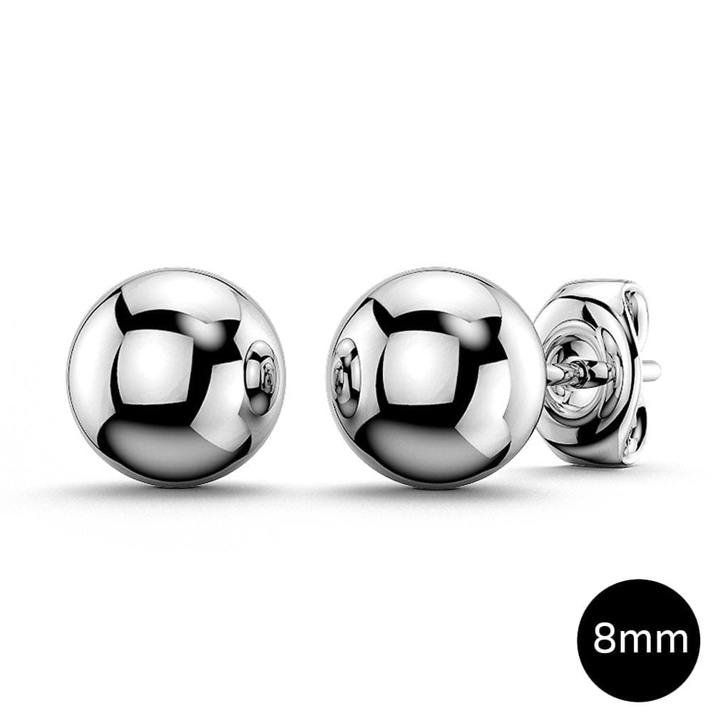 Ball Stud Earrings 8mm - Brilliant Co