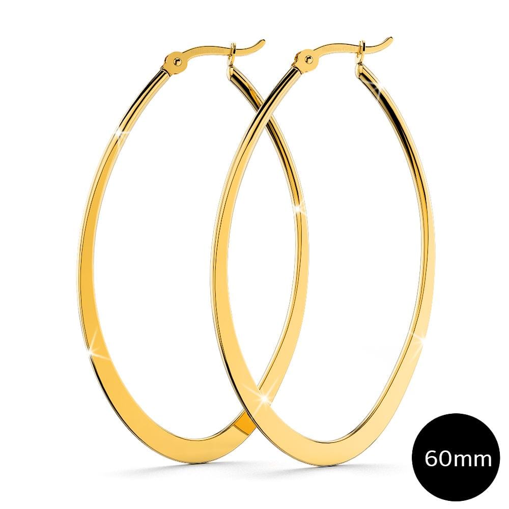 Sexy Oval Hoop Earrings 60mm - Brilliant Co