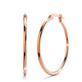 Trishia Hoop Rose Gold Layered Earrings 30mm - Brilliant Co