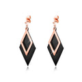 Geometric Diamond Dangle Earrings - Brilliant Co