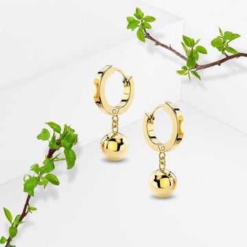 Brilliant Ball Huggie Earrings - Brilliant Co