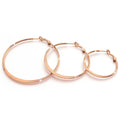 Semi Flattened Hoop Earrings 50mm - Brilliant Co