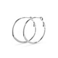 Semi Flattened Hoop Earrings 30mm - Brilliant Co