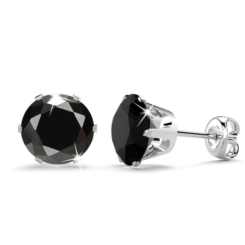 Nabeeyla Black Stud Earrings|7mm - Brilliant Co