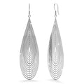 Laser Etched Earrings In White Gold - Brilliant Co