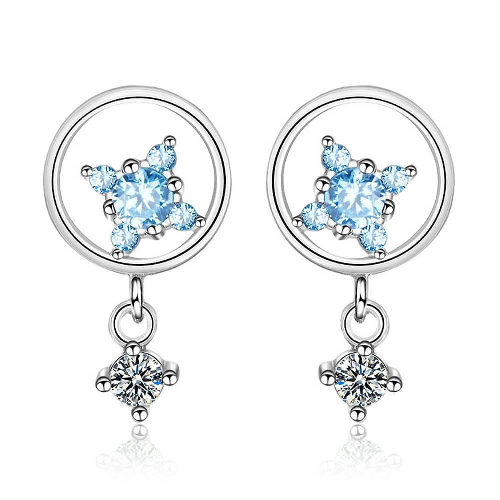 Delightful Baby Blue Drop Earrings