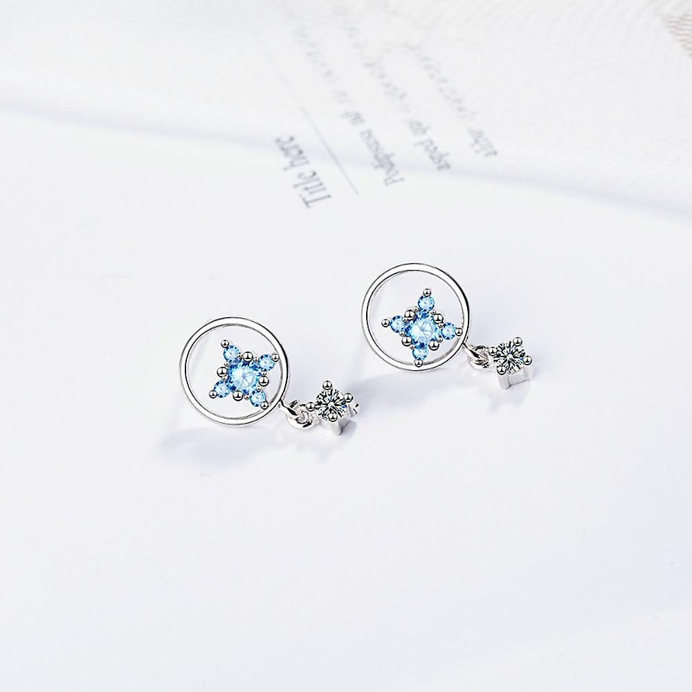 Baby blue hot sale drop earrings