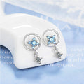 Delightful Baby Blue Drop Earrings