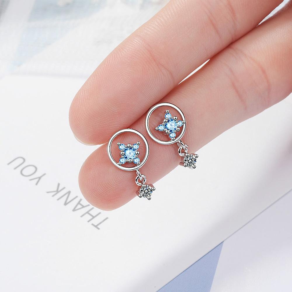 Delightful Baby Blue Drop Earrings