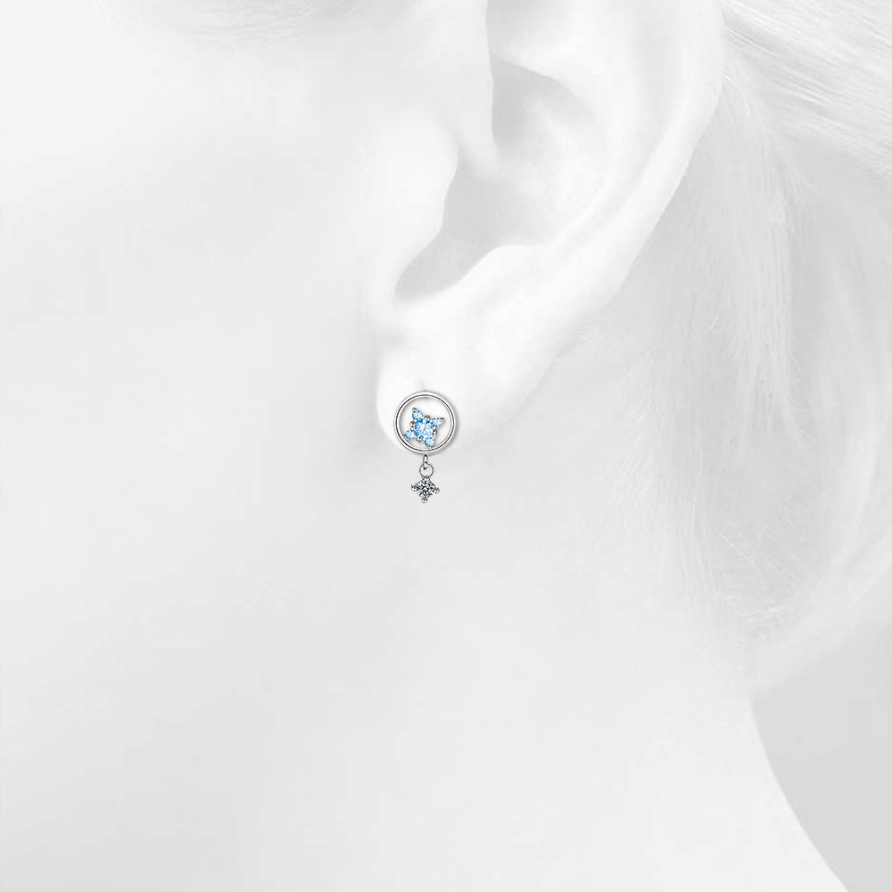 Delightful Baby Blue Drop Earrings